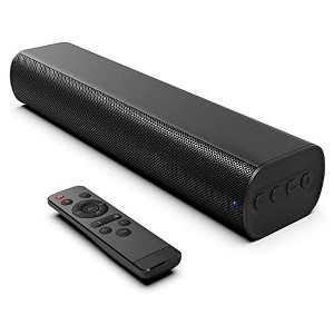Itopfox 16-inch Cinematic TV Sound Bar with Impactful Bass, Bluetooth Soundbar with Remote, Wall Mountable Speakers for Traditional or Smart TVs - 1 of 4