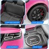 12V Kids Ride On Car, 2-Seater Electric Vehicle w/Remote Control, LED Lights, Music, Shock Absorber, Seat Belts - 4 of 4