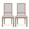 Set of 2 Rustic Dining Chairs with Upholstered Seat and Back,Fluted Wood Legs for Farmhouse Dining Room-Cuddlewood - 3 of 4