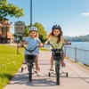 Costway 12"/14"/16"/18" Kid’s Bike with Training Wheels Adjustable Handlebar & Seat Handbrake Green/Pink - 2 of 4