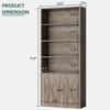 Celebalcony Bookshelf, Industrial Bookshelves and Bookcases with Doors Floor Standing 6 Shelf Display Storage Shelves 70.6 inches Tall - 2 of 4