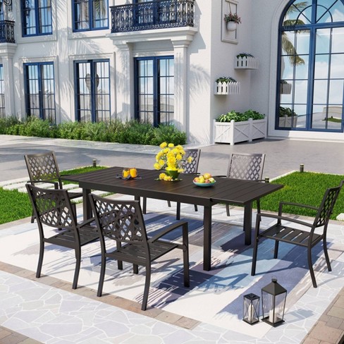 Expandable aluminum outdoor dining table hot sale