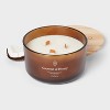3-Wick Amber Glass Wooden Wick Coconut and Honey Jar Candle 20oz - Threshold™ - 3 of 3