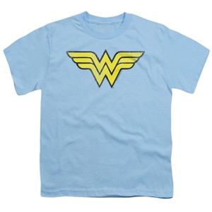 Boys' DC Wonder Woman WW Logo Distressed T Shirt - 1 of 4
