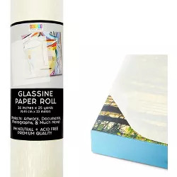 Bright Creations Glassine Paper Roll for Artwork, Crafts, Baked Goods (36 Inches x 25 Yards)