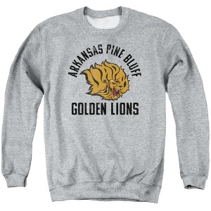 University of Arkansas at Pine Bluff Official Golden Lions Logo Adult Crewneck Sweatshirt - 1 of 4