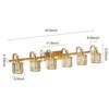 Crystal Gold Bathroom Vanity Light 3/4/5/6 Light Modern Bathroom Vanity Light Fixtures Over Mirror Modern Crystal Vanity Lighting - image 2 of 4