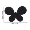 Unique Bargains Women's Butterflies Shape Hair Pad Bangs Patch Black 1 Pc - 4 of 4
