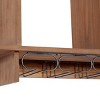 Wood Geometric 8 Bottle Slot Wall Wine Rack with 6 Glass Holder Slots Brown - Olivia & May: Alcohol Storage, No Assembly Required - 4 of 4