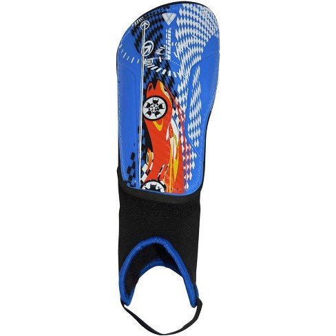 Vizari Racer Soccer Shin Guard With Ankle Protection for Boys and Girls -  Blue/Red, L size