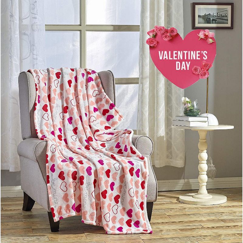 Valentine's Day Love & Hearts Collection Ultra Plush & Comfy Throw Blanket (50" x 60"), 2 of 5