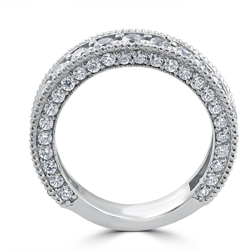 Pompeii3 2 1/8 Carat Vintage Diamond Wedding Ring 14K White Gold, 3 of 6