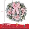 24 In Christmas Wreath for Front Door, Pre-Lit Christmas Wreath, Xmas Door Wreath for  Door Fireplace Wall Window, Indoor Outdoor Christmas Decor - 2 of 4