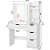 Vanity Desk with Mirror, Charging Station & LED Lights - 4 Drawers, 2 Shelves - Makeup Dresser for Bedroom - 4 of 4