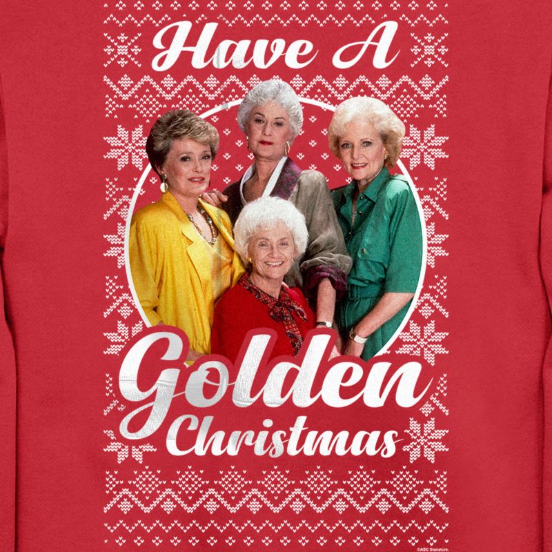 Men's The Golden Girls Ugly Christmas Portrait Sweatshirt, 2 of 5