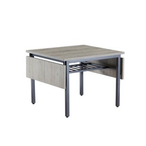 VisioGear Extendable Dining Table, Folding Kitchen Table, Space-Saving Dinner Table for Living Room, Kitchen, Grey, 63.2"*35.5"*30.5" - 1 of 4