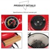 Winado 13 in. Charcoal Grill in Red with Built-In Thermometer - 4 of 4