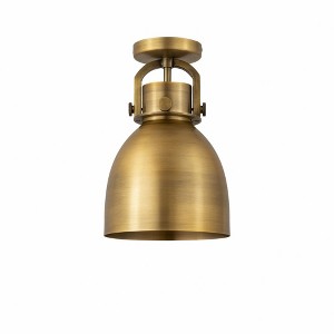 Newton Bell - 1 Light Flush Mount In Industrial Style-12.5 Inches Tall and 8 Inches Wide - 1 of 1