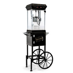 FONTOI 6/8/10/12/16/20 OZ Popcorn Machine with Cart Stainless Steel Kettle Heated Warming Deck and Old Maids Drawer for Easy Cleanup - 1 of 4
