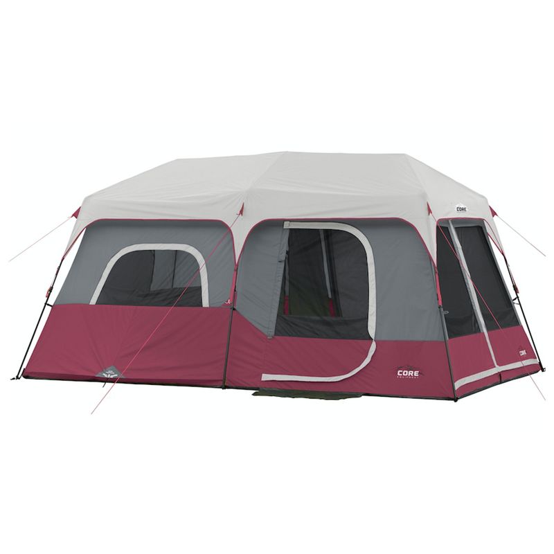 Core Eqipment 14'x9' 9-Person Instant Cabin Tent with Rain Fly and Carry Bag - Red, 1 of 7