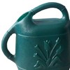 Union Products 63065 Indoor Outdoor 2 Gallon Plastic Plant Watering Can w/ Tulip Design and 2 Handles for Garden, Potted Plants, and Patio Pots, Green - 3 of 4