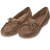 Collections Etc Stylish Faux Suede Fringe Detail Women's Loafers - 3 of 4