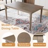 6 Piece Dining Table Set for 6, Classic Dining Set Kitchen Table Set with 4 Upholstered Chairs & Bench, Retro & Farmhouse - ModernLuxe - 3 of 4