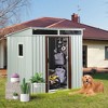 NicBex 6 x 5 Ft Outdoor Metal Storage Shed with Window and Transparent plate for Backyard Garden,Patio - 2 of 4