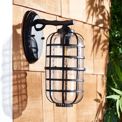 Rigel Black Direct Wired Electric Outdoor Wall Sconce Set