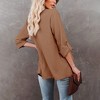Womens Casual Blazer Jackets Roll Up Long Sleeve Open Front Jacket Loose Fit Longline Blazer Work Office Business Blazers - 2 of 4