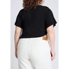 ELOQUII Women's Plus Size Twist-Tie Tee - 3 of 4