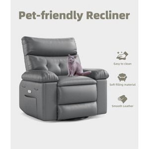 Oversized Extra Wide Manual Recliner Chair CF8007 in Faux PU Leather, 68CM Wide Seat with 1.5X Sponge Filling for Superior Comfort - 1 of 4