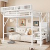 Twin Size Loft Bed with Stairs and Storage Shelves - 2 of 4