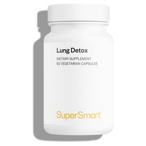 SuperSmart Lung Detox (Advanced Formula) - with Quercetin, Bromelain, Curcuminoids, EGCG | Non-GMO & Gluten Free - 60 Vegetarian Capsules - 1 of 4