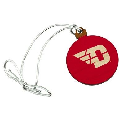 University of Dayton Flyers Logo Mini Small Tiny Wood Christmas Tree Holiday Ornament