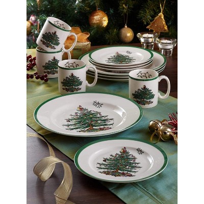 Spode Christmas Tree 4-Piece Earthenware Dinnerware Set