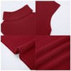 Womens Sleeveless Pullover Sweater Turtleneck Sweater Knt Tank Tops - 4 of 4