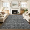 Large Area Rug 8x10 Washable Rug Non Slip, Ultra Soft Thin Non Shedding Low Pile Carpet, Modern Minimalist Printed Mat, Indoor Foldable Carpet - 3 of 4