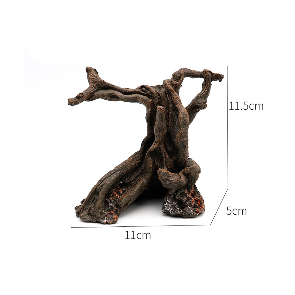 Hermit Crab Climbing Toy Resin Tree Trunk Ornament Aquarium Decoration for Reptile Lizard Newt Hermit Crab Y330 Simulated Tree Roots - thumbnail 2