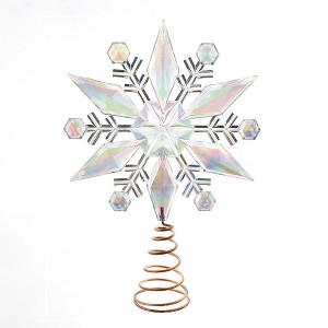 Kurt Adler 12.75-Inch Iridescent Snowflake Tree Topper - 1 of 3