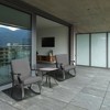 Four Seasons Courtyard Gramercy 3 Piece Cushioned Rocking Chairs Outdoor Backyard Patio Furniture Bistro Set with Square Side Table, Charcoal Gray - 4 of 4