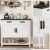 36 Inch Farmhouse Wood Coffee Bar Cabinet Sofa / Console Table w/ 2-Door & 2 Drawers,Sideboard for Kitchen - 4 of 4
