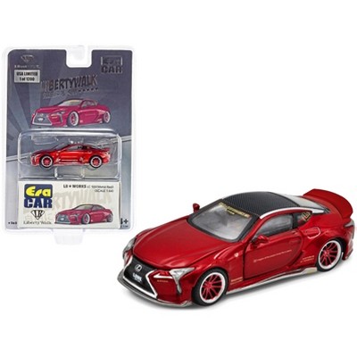 Lexus LC500 LB Works RHD Red Met. with Carbon Top and Graphics Limited  Edition to 1200 pieces 1/64 Diecast Model Car by Era Car