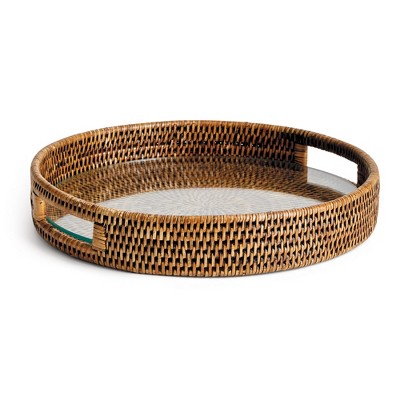 Plum & Post Burma Rattan Serving Tray, Brown