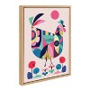 18" x 24" Sylvie Mid Century Modern Wyandotte Framed Wall Canvas by Rachel Lee Natural - Kate & Laurel All Things Decor - 2 of 4