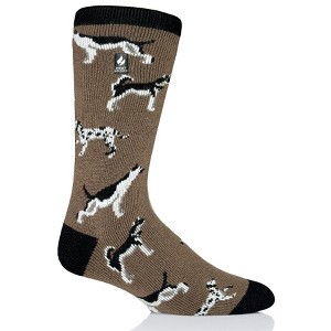 Men's Lite John Dogs Novelty Crew Sock | Size Men's 7-12 - Brown - 1 of 2