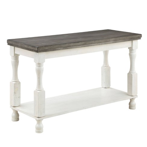 White farmhouse deals console table