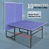 9FT Professional Ping Pong Table with Single Player Playback,  Wheels & Double Lock,12MM Foldable Table Tennis with Aluminum Frame Easy Assembly - 4 of 4