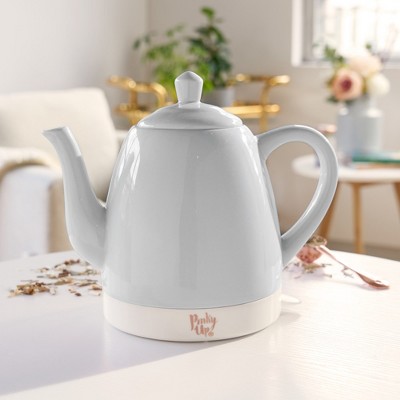 Noelle 1.5L Grey Ceramic and Rose Gold Electric Tea Kettle