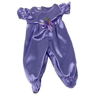 Doll Clothes Superstore Satin Finish Lavender Jumpsuit Fits Little Baby Dolls